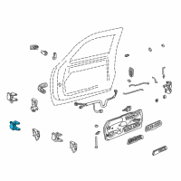 OEM 1994 GMC K1500 Suburban Hinge Assembly Diagram - 19354127