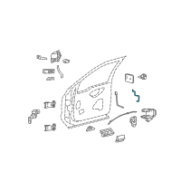 OEM Ford F-350 Super Duty Latch Rods Diagram - 5C3Z-2522135-A