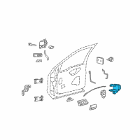 OEM Ford F-350 Super Duty Latch Assembly Diagram - 6C3Z-2521812-A