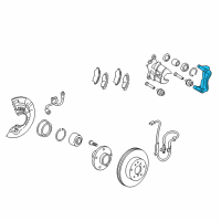 OEM 2017 Toyota Avalon Caliper Support Bracket Diagram - 47721-07071