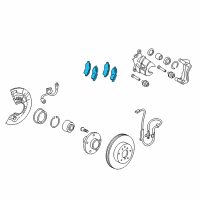 OEM 2016 Toyota Avalon Front Pads Diagram - 04465-07020