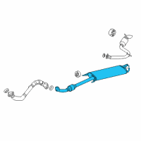 OEM 2006 Toyota RAV4 Muffler & Pipe Diagram - 17420-28712