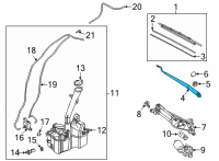 OEM 2022 Hyundai Tucson ARM ASSY-W/SHLD WPR(DRIVER) Diagram - 98311-N9000