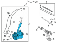 OEM 2022 Hyundai Tucson RESERVOIR ASSY-W/SHLD WASHER Diagram - 98611-N9100