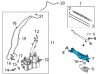 OEM Hyundai Tucson LINKAGE ASSY-WINDSHIELD WIPER Diagram - 98120-N9000