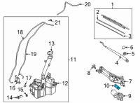 OEM Hyundai Ioniq 5 Crank Arm-Windshield WIPER Motor Diagram - 98160-2W000