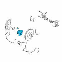 OEM 2014 Infiniti QX60 Hub Assembly Rear Diagram - 43202-3JA1A