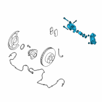 OEM Nissan Altima CALIPER Assembly-Rear LH, W/O Pads Or SHIMS Diagram - 44011-JA01A