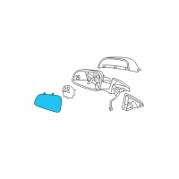 OEM Saturn Aura Mirror Glass Diagram - 15902388