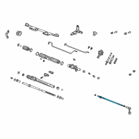 OEM Honda Element Tie Rod Sub-Assembly Diagram - 53521-SCV-A01