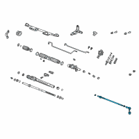 OEM Honda Element Tie Rod Assembly Diagram - 53541-SCV-A01