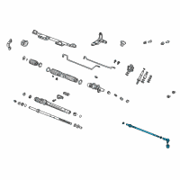 OEM 2009 Honda Element Tie Rod Assembly Diagram - 53541-SCV-A01