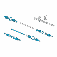 OEM 1999 Honda Accord Driveshaft Assembly, Driver Side Diagram - 44306-S4L-A53