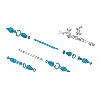 OEM 2002 Honda Accord Driveshaft Assembly, Passenger Side Diagram - 44305-S4L-A52