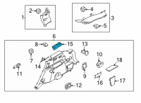 OEM Kia Sorento Cup Holder-Luggage, L Diagram - 857E3P2200