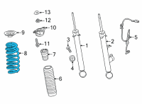 OEM 2022 Acura TLX Spring, Rear Diagram - 52441-TGV-A02