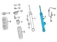 OEM Acura TLX Shock Absorber Unit, Right Rear Diagram - 52611-TGV-A53