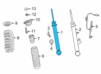 OEM 2021 Acura TLX Shock Absorber Unit, Rear Diagram - 52611-TGV-A03