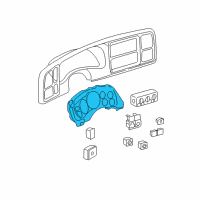 OEM 2002 Chevrolet Tahoe Instrument Cluster Assembly Diagram - 15055364