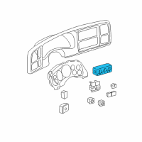 OEM Chevrolet Silverado 2500 HD Classic Heater Control Panel Diagram - 15763059