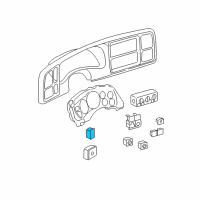 OEM GMC Sierra 1500 HD Switch, Rear Window Wiper & Washer & Front Fog Lamp Diagram - 15735839