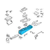 OEM Kia K900 Console Assembly-Floor Diagram - 84610J6100RBQ