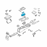 OEM 2019 Kia K900 Cup Holder Assembly Diagram - 84670J6600RB3