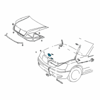 OEM 2003 Lexus LS430 Hood Lock Assembly Diagram - 53510-50080