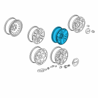 OEM 2007 GMC Sierra 1500 Wheel Diagram - 9595664