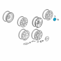 OEM 2008 GMC Yukon Hub Cap Diagram - 9597681