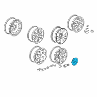 OEM GMC Yukon XL 2500 Hub Cap Diagram - 9598046