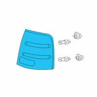 OEM 2003 Ford Expedition Tail Lamp Assembly Diagram - 2L1Z-13404-AB