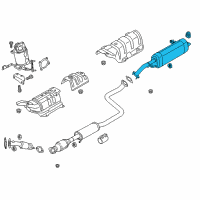 OEM 2019 Hyundai Elantra Rear Muffler Assembly Diagram - 28710-F3600