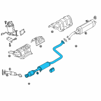 OEM 2018 Hyundai Elantra Center Muffler Complete Diagram - 28600-F3650