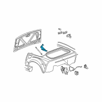 OEM 2012 Chevrolet Corvette Hinge Asm-Rear Compartment Lid Diagram - 25823644