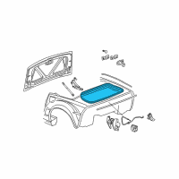 OEM 2012 Chevrolet Corvette Weatherstrip-Rear Compartment Lid Diagram - 20869138