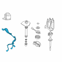 OEM Chevrolet C20 Wire Kit, Spark Plug Diagram - 12043816