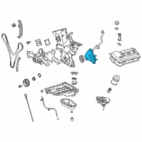 OEM 2009 Toyota FJ Cruiser Oil Pump Cover Diagram - 15115-0P010