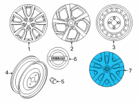 OEM 2020 Nissan Rogue Sport Disc Wheel Cover Diagram - 40315-1KL0B