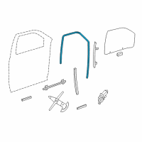 OEM Chevrolet Venture Run Weatherstrip Diagram - 10294036