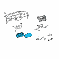 OEM Lexus RX400h Meter Assy, Combination Diagram - 83800-48492