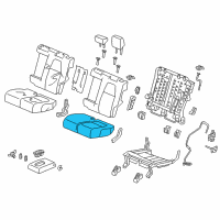 OEM Honda CR-V Pad, L. RR. Seat Cushion Diagram - 82537-TLA-A01