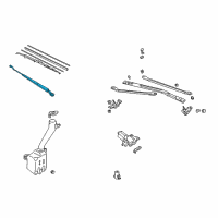 OEM 1998 Honda Civic Arm, Windshield Wiper (Passenger Side) Diagram - 76610-S04-A01