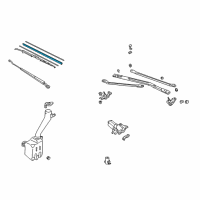 OEM Acura Integra Rubber, Blade (500MM) Diagram - 76622-SF4-305