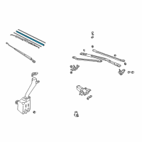 OEM Honda Accord Rubber, Blade (500MM) Diagram - 76622-SF4-305