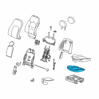 OEM 2010 Cadillac CTS Seat Cushion Pad Diagram - 25994136