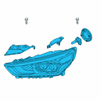 OEM Hyundai Ioniq Headlamp Assembly, Left Diagram - 92101-G7050-MBL