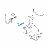 OEM 2019 Nissan Rogue Bracket-Battery Mounting Diagram - 64866-4BC0B