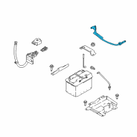 OEM 2019 Nissan Rogue Cable-Battery To Body Diagram - 24080-4BA6A