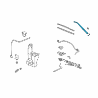 OEM 2004 Cadillac Escalade EXT Wiper Arm Diagram - 15829648